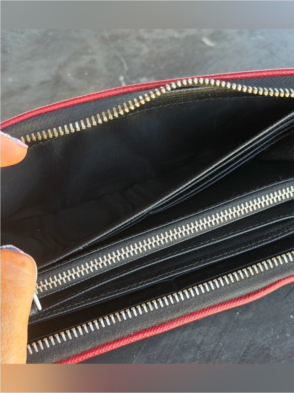 Prada Black Saffiano with Red Trim - Picture 6 of 9
